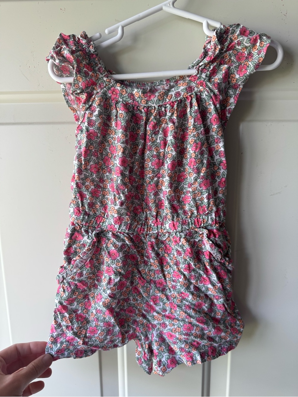 Cat & Jack Pink Floral Girls Romper